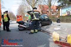 Schwerer Motorradunfall auf der Langenhorner Chaussee - 2 schwer verletzte Personen